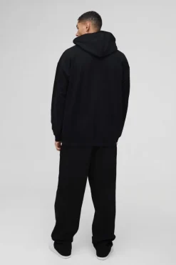 Flash Sale boohooMAN Oversized Dice Embroidered Hoodie black