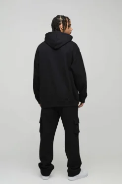 Store boohooMAN Oversized Disney Mickey Mouse License Print Hoodie black