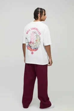 Best boohooMAN Oversized Disney Mickey Mouse License T-Shirt white