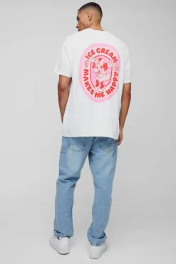 Hot boohooMAN Oversized Disney Minnie Mouse License Print T-Shirt white