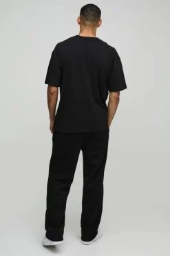 Sale boohooMAN Oversized Drip Face Graphic T-Shirt black