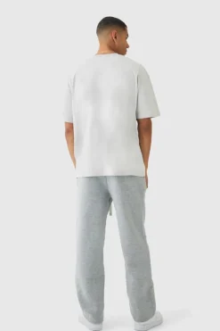 Best boohooMAN Oversized Drop Crotch Jogger grey marl