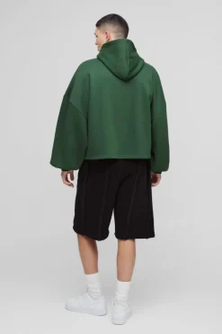 Best Sale boohooMAN Oversized Exposed Seam Short black
