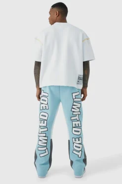Discount boohooMAN Oversized Extended Neck Contrast Sweatshirt white