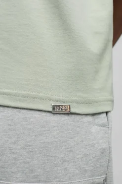 Flash Sale boohooMAN Oversized Extended Neck Heavyweight T-shirt sage