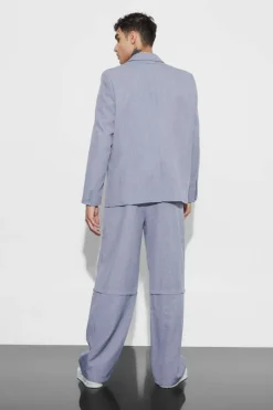 Best boohoo Oversized Fit Limited Collection Suit blue