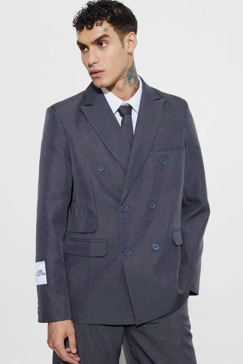 Flash Sale boohoo Oversized Fit Limited Collection Suit grey