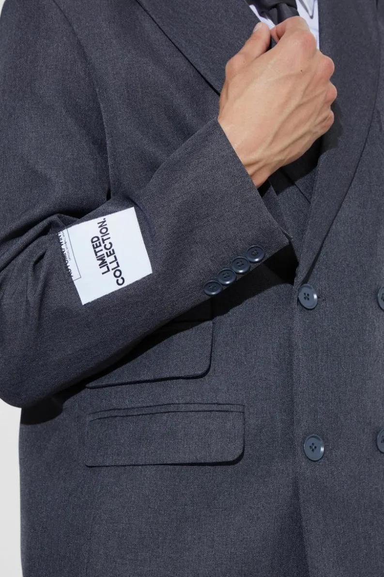 Flash Sale boohoo Oversized Fit Limited Collection Suit grey