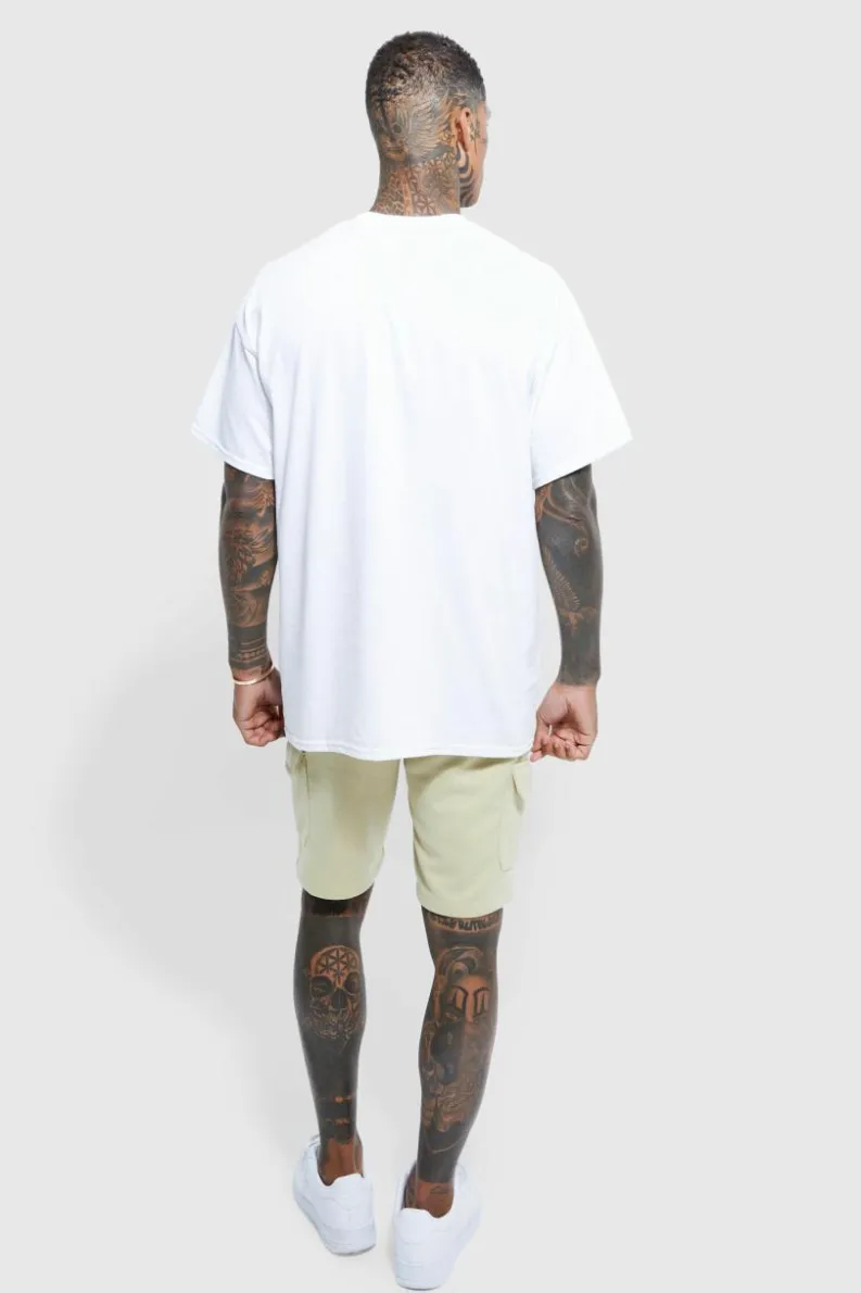 Shop boohooMAN Oversized Florida License T-shirt white