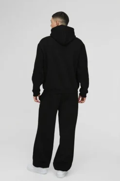 Sale boohooMAN Oversized Homme Applique Tracksuit black