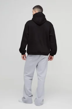 Discount boohooMAN Oversized Homme Print Hoodie black