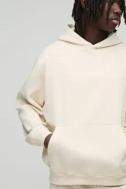 Clearance boohooMAN Oversized Hooded Tracksuit taupe