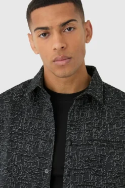 Cheap boohoo Oversized Jacquard Abstract Pattern Set black