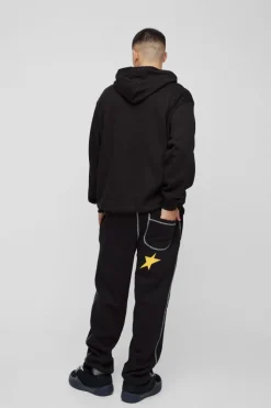 Flash Sale boohooMAN Oversized Limited Dragon Graphic Hoodie black