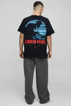 Cheap boohooMAN Oversized Linkin Park Band License T-Shirt black