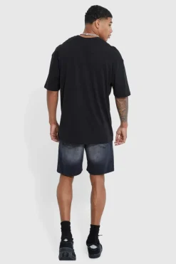Best boohooMAN Oversized Marble Heart Graphic T-shirt black