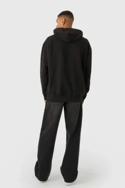 Flash Sale boohooMAN Oversized Nirvana License Print Hoodie black