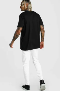 Online boohooMAN Oversized Nirvana License T-Shirt black