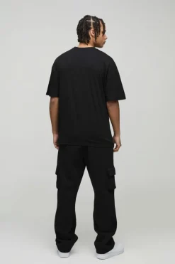 Discount boohooMAN Oversized Official Graffiti Graphic T-Shirt black
