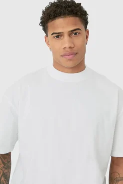 Discount boohooMAN Oversized Over Seam Spider Back Print T-shirt white