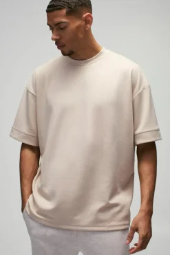 Best Sale boohooMAN Oversized Peached T-Shirt stone