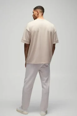 Best Sale boohooMAN Oversized Peached T-Shirt stone