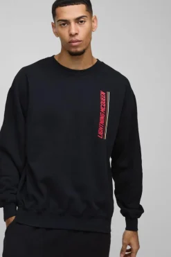 Cheap boohooMAN Oversized Pixar Cars License Print Sweatshirt black