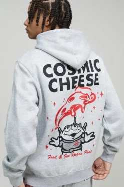 Outlet boohooMAN Oversized Pixar Toy Story Cosmic Cheese License Hoodie grey