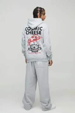 Outlet boohooMAN Oversized Pixar Toy Story Cosmic Cheese License Hoodie grey