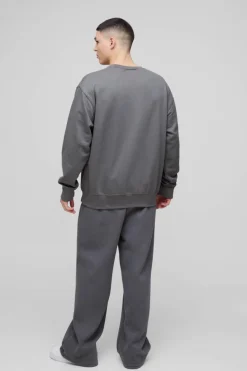 Fashion boohooMAN Oversized Pixar Toy Story License Print Sweatshirt charcoal