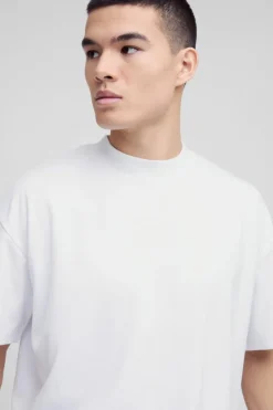 Best Sale boohooMAN Oversized Premium Super Heavyweight T-shirt white