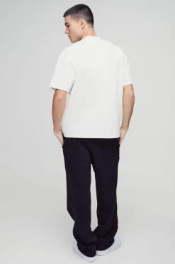 Fashion boohooMAN Oversized Premium Super Heavyweight T-shirt ecru