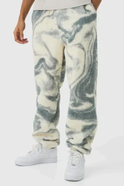 Discount boohooMAN Oversized Printed Borg Expedition Jogger grey