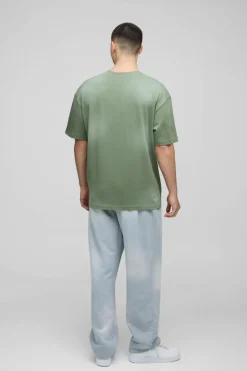 Store boohooMAN Oversized Spray Wash Jogger grey