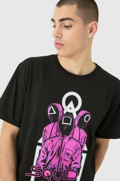 New boohooMAN Oversized Squid Games License T-shirt black