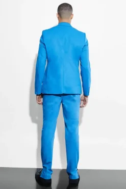 Clearance boohoo Oversized Straight Leg Suit blue
