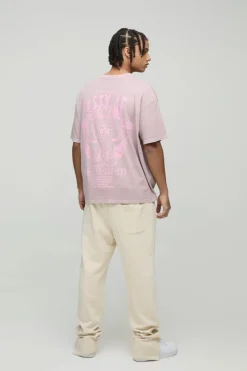 Flash Sale boohooMAN Oversized Tasty AF Carton Graphic Washed T-Shirt taupe