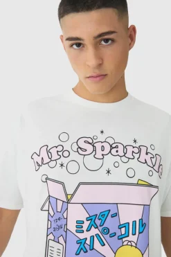 Cheap boohooMAN Oversized The Simpsons Anime License Print T-Shirt white