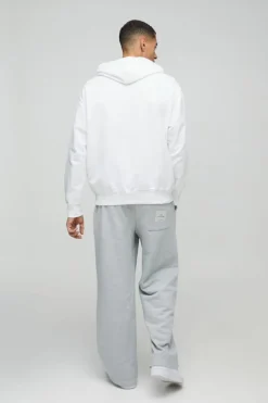 Clearance boohooMAN Oversized The Simpsons License Print Hoodie white
