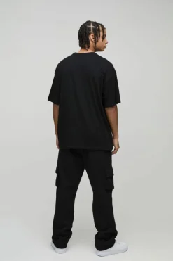 Cheap boohooMAN Oversized Tried To Be Normal Once Slogan Graphic T-Shirt black