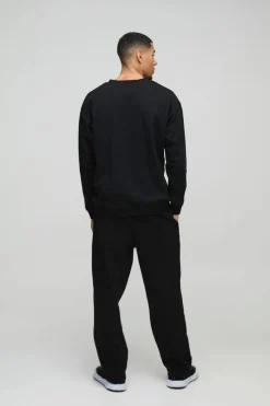 Best boohooMAN Oversized Warner Bros License Print Sweatshirt black