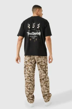 Clearance boohooMAN Oversized Worldwide Dog Graphic T-shirt black