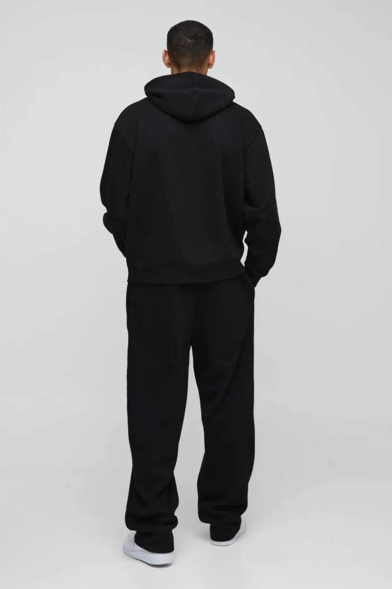 Store boohooMAN Oversized Worldwide Hoodie black