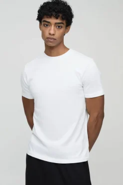 Shop boohooMAN 3 Pack Basic Crew Neck T-shirt multi