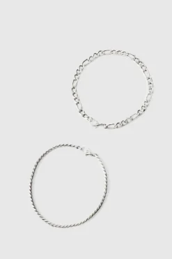 Best boohooMAN 2 Pack Chain Bracelets In silver