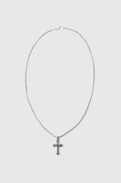 Clearance boohooMAN 2 Pack Cross Pendant Necklace In silver
