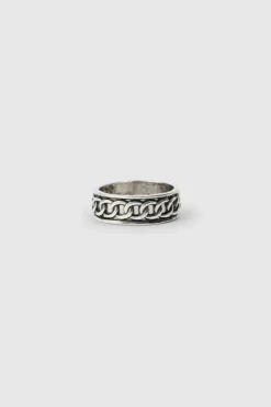 Sale boohooMAN 3 Pack Embossed Rings In silver