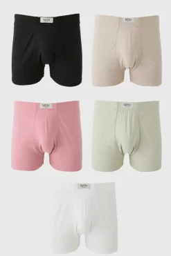 Cheap boohooMAN 5 Pack Man Dash Boxers With Woven Tab multi