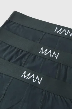 Best Sale boohooMAN 3 Pack Man Dash Mid Length Trunks black