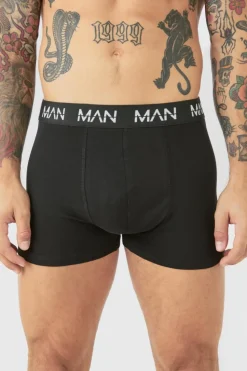 Cheap boohooMAN 5 Pack Man Dash Repeat Classic Trunks black